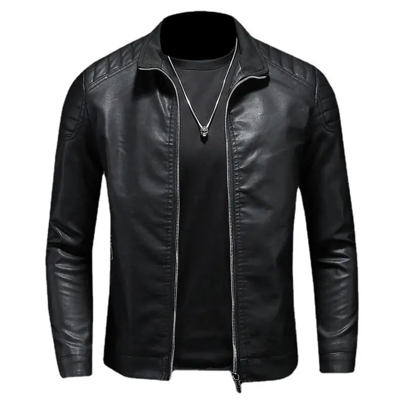 Jaqueta de Couro Motociclista Masculina Azzara AS73