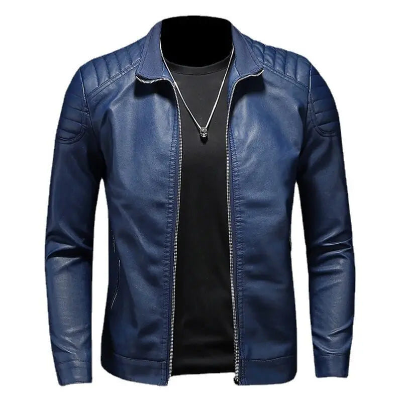 Jaqueta de Couro Motociclista Masculina Azzara AS73