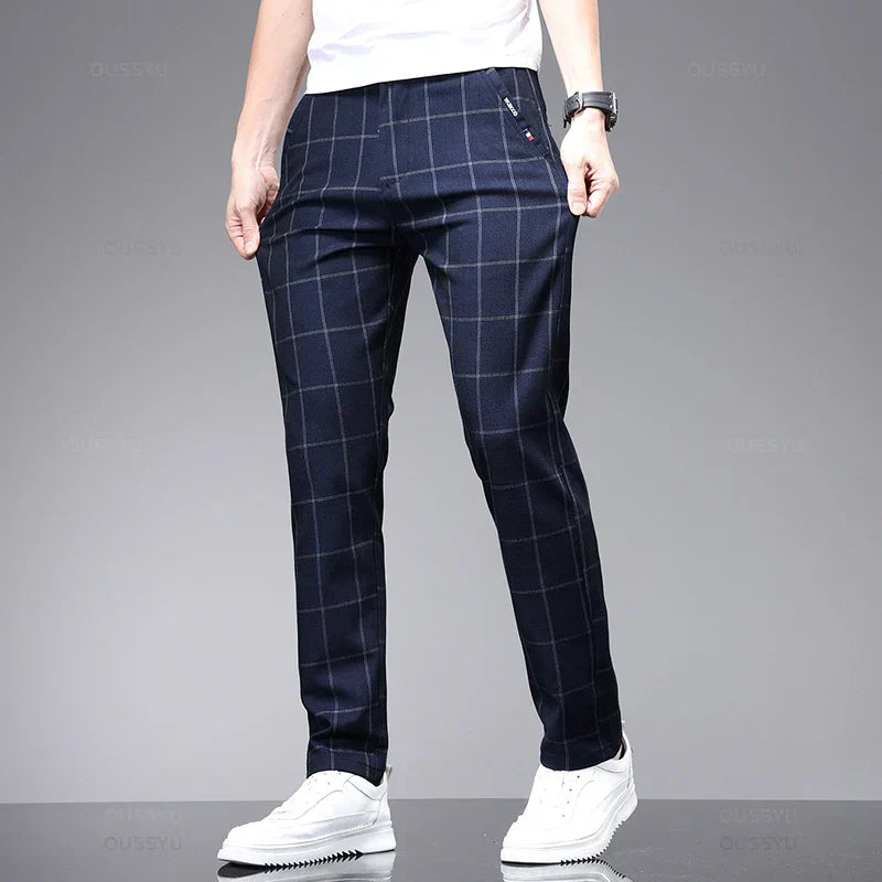 Calça Social Xadrez Masculina Azzara AS285