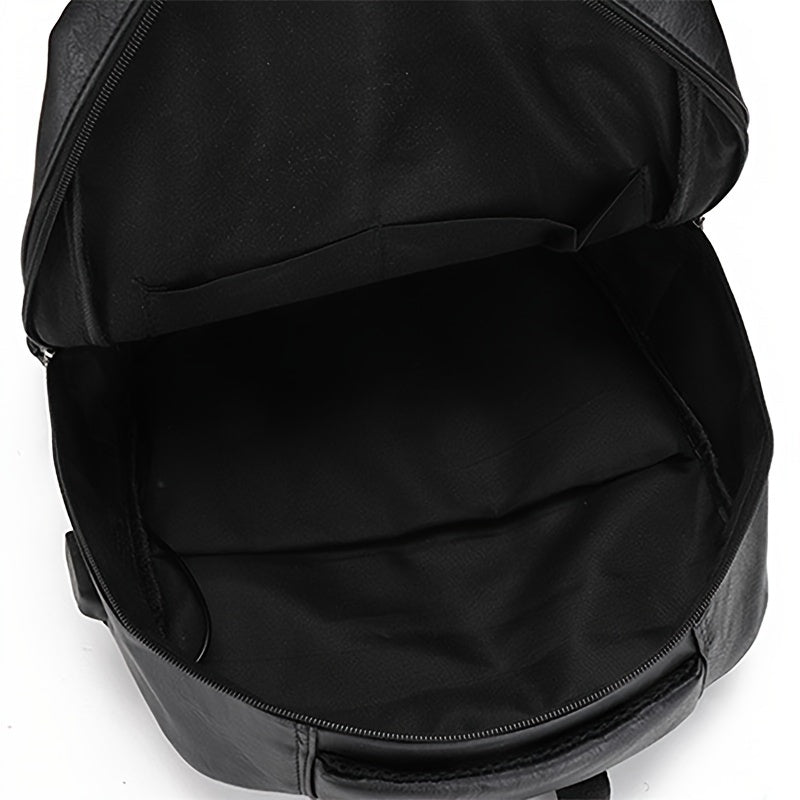 Mochila de Couro Masculina Azzara AS382 - Resistente à Água, com USB e Antifurto